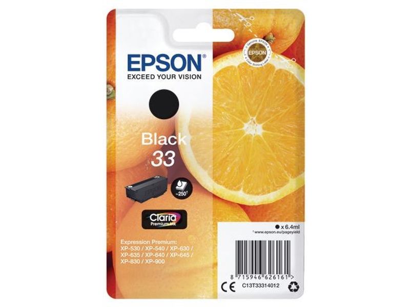 Bläckpatron EPSON C13T33314012 svart