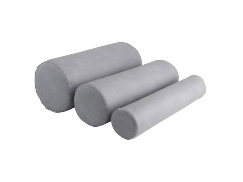 Cylinderkudde M1 grå 10x50cm mjuk