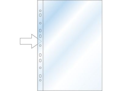 Plastficka A4 0,06mm öppen ryggsida