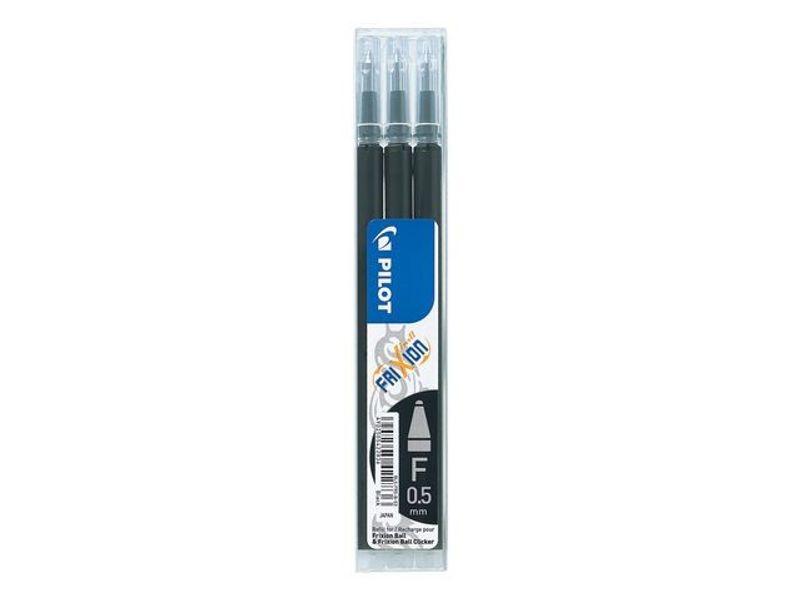 Refill PILOT Frixion 0,5mm svart 3/fp