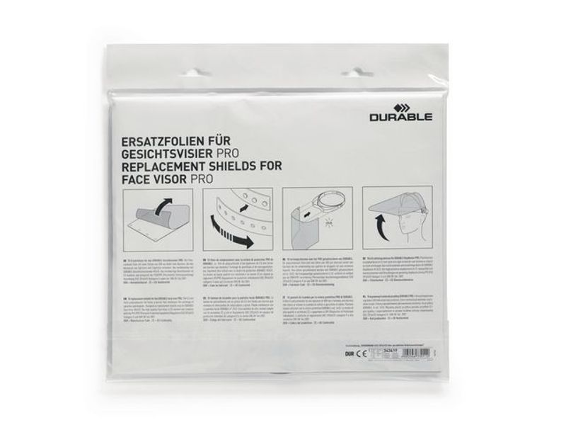 Extra skärm till visir DURABLE 10/fp