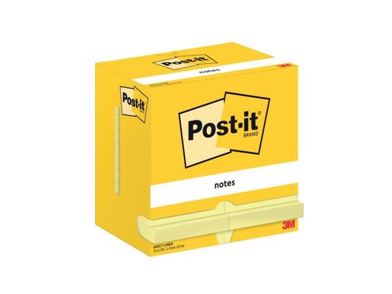 Notes POST-IT linjerat 76x127mm gul