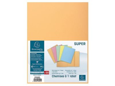 Mapp EXACOMPTA 1-klaff 160g peach 100/fp