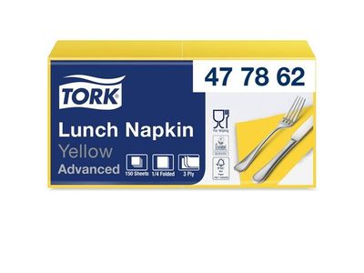 Servett TORK Lunch 3-lags gul 150/fp