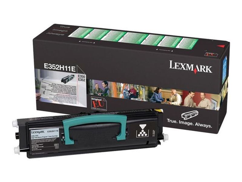 Toner LEXMARK E352H11E 9K svart