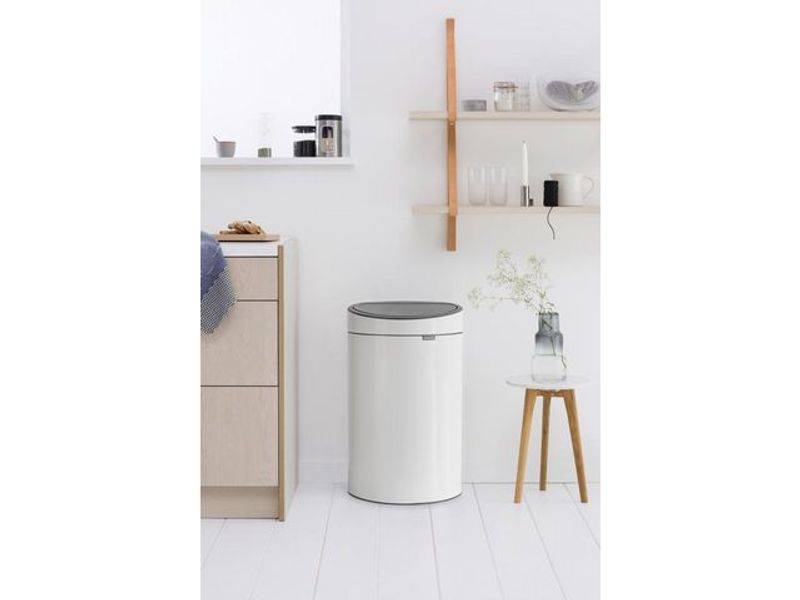 Papperskorg BRABANTIA Touch Bin 40L vit