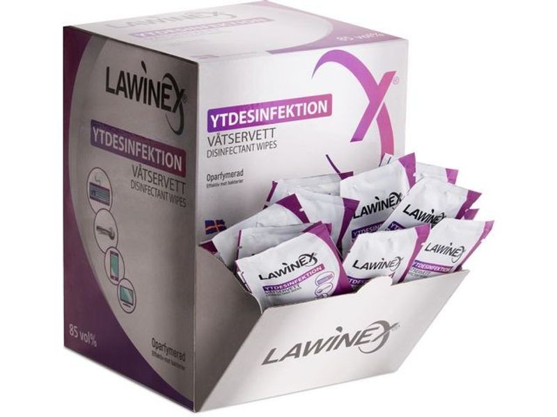 Ytdesinfektionsduk LAWINEX 85% 150/fp