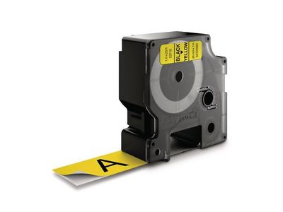 Tape DYMO D1 24mm svart på gul