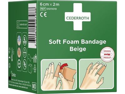 Plåster CEDERROTH SoftFoam 6cmx2m beig