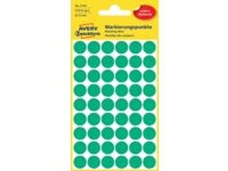 Färgkodningsprick AVERY Ø12mm grön270/fp
