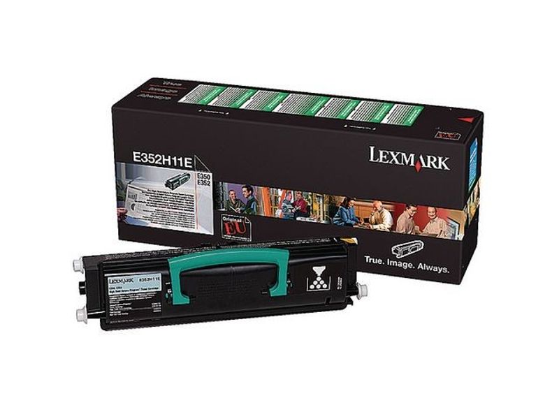 Toner LEXMARK E352H11E 9K svart