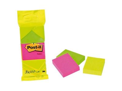 Notes POST-IT 38x51mm neon 3/fp