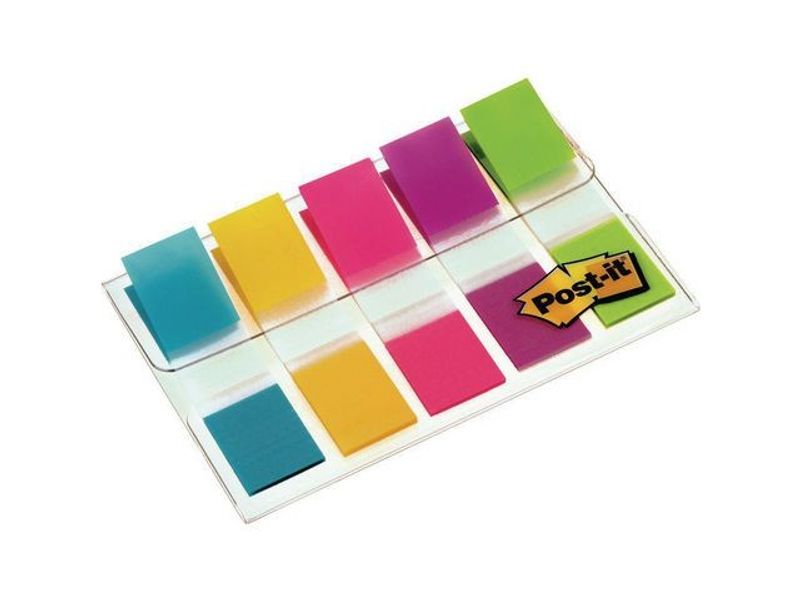 Index POST-IT 11,9x43,1 5-färg 100/fp