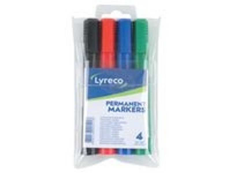 Märkpenna LYRECO 1-5mm sort färger 4/fp