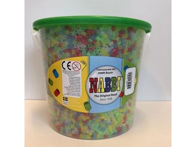 Nabbipärlor transp mix färg 20000/fp