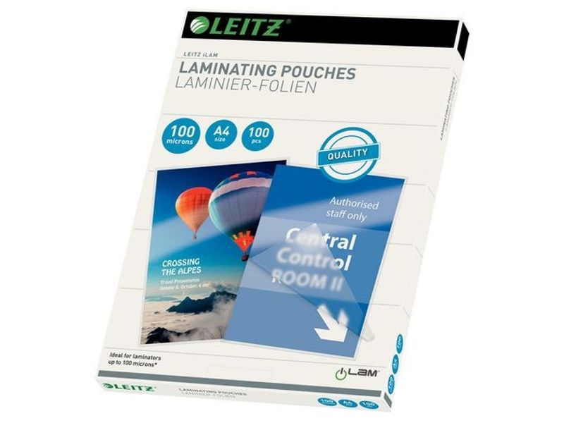 Laminat LEITZ A4 100mic klar 100/fp