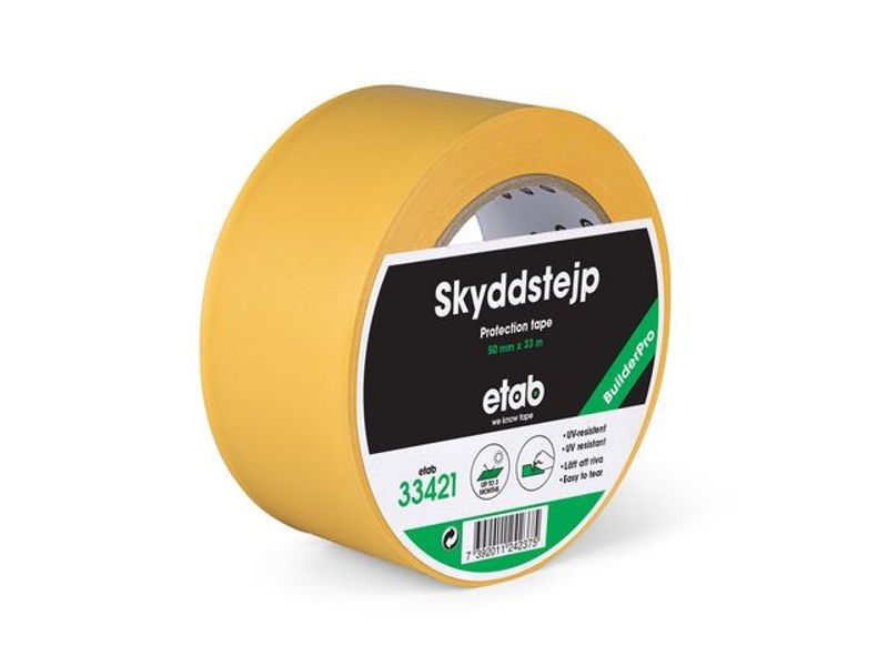 Skyddstejp PVC Gul 50mmx33m