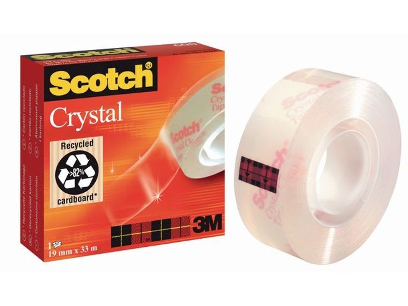 Kontorstejp SCOTCH Crystal 33mx 19mm