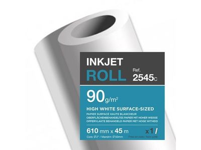 Inkjetpapper CLF 610mmx45m 90g