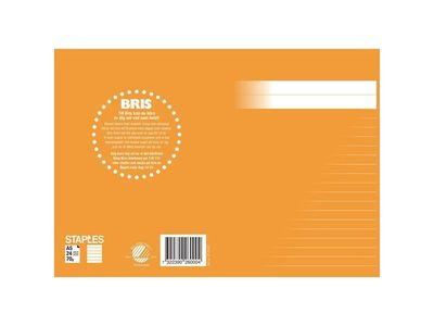 Skrivhäfte A5 linjerat 8,5mm orange