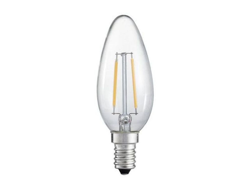 LED-lampa Kronljus E14 230V Klar 25W