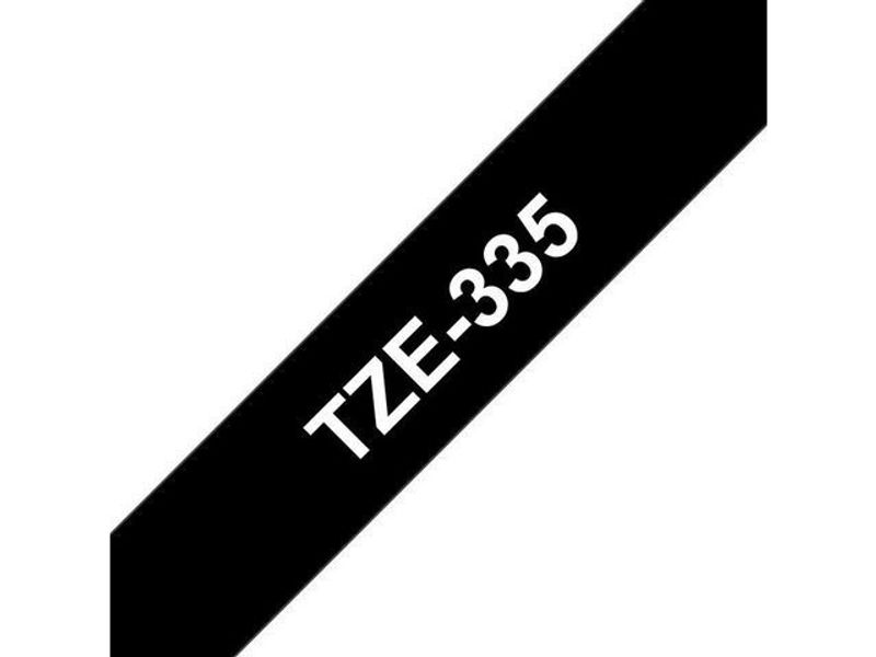 Tape BROTHER TZE335 12mm vit på svart