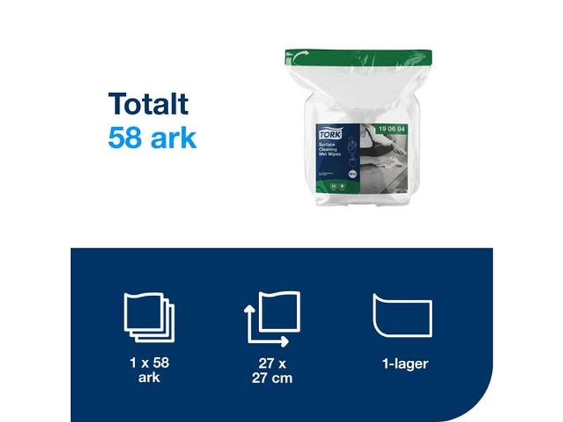 Refill TORK våtduk Pre W15 Yta 58/fp