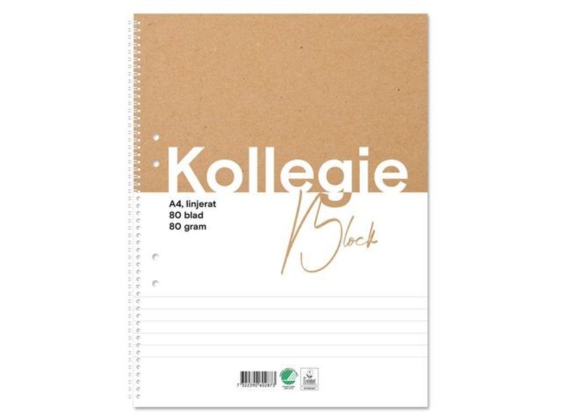 Kollegieblock FW A4 80g 80bl linj