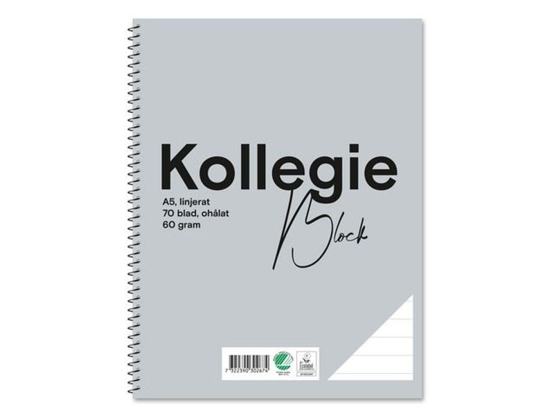 Kollegieblock FW A5 60g 70bl linj oh