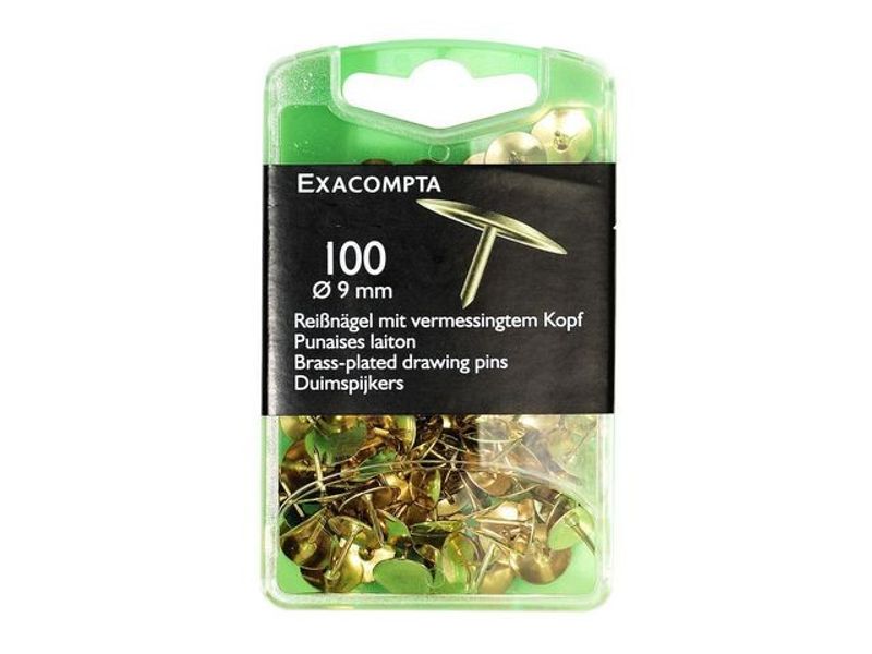 Häftstift EXACOMPTA mässing 100/fp
