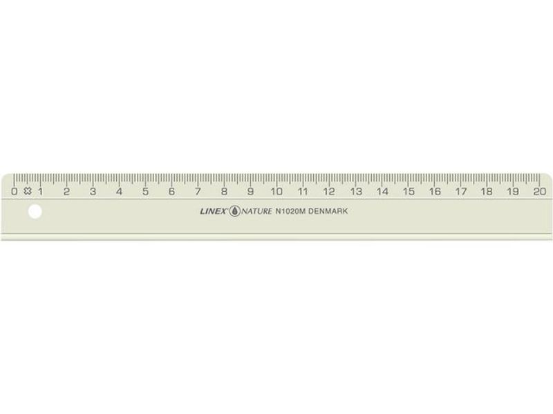 Linjal LINEX 20cm naturmaterial