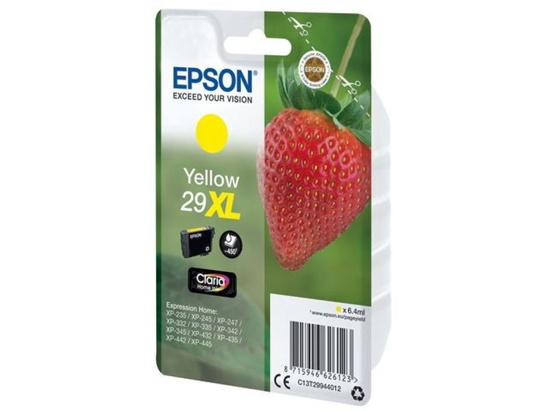 Bläckpatron EPSON C13T29944012 XL gul