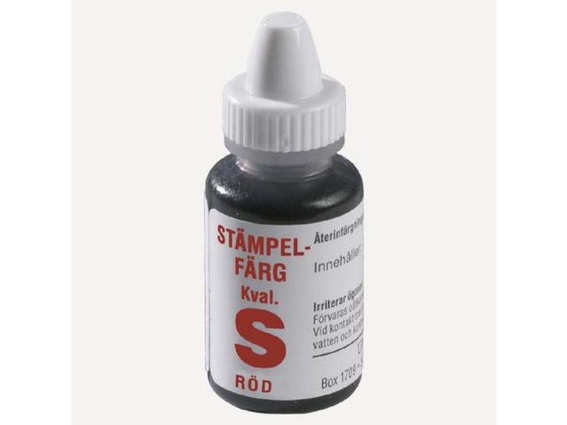 Stämpelfärg självfärgande 10ml röd