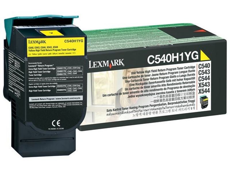 Toner LEXMARK C540H1YG 2K gul