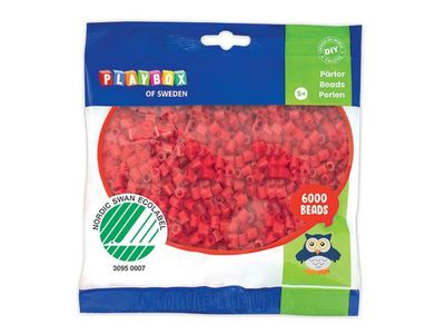 Rörpärlor Röd 6000st/fp