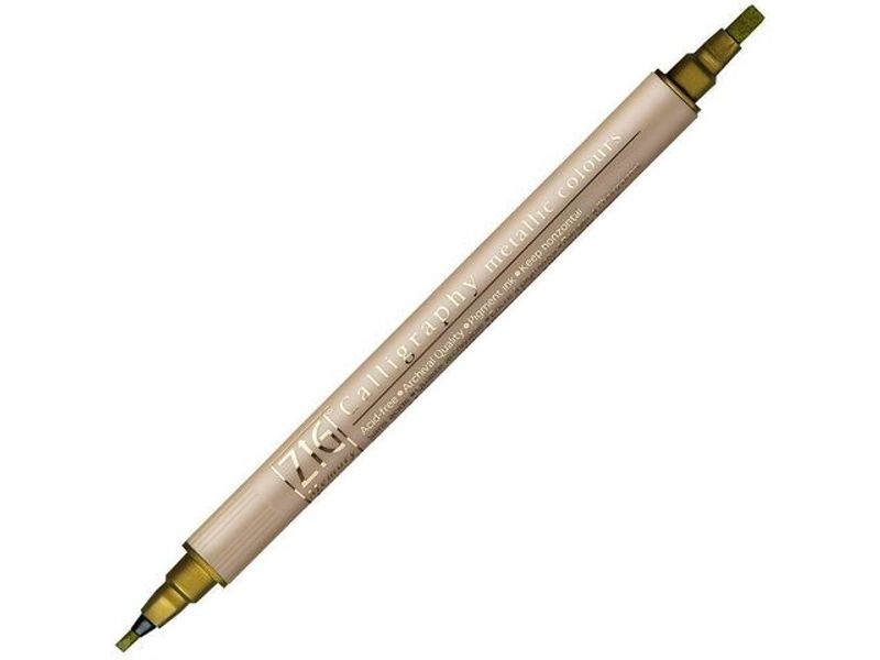 Kalligrafipenna ZIG dubbel spets guld