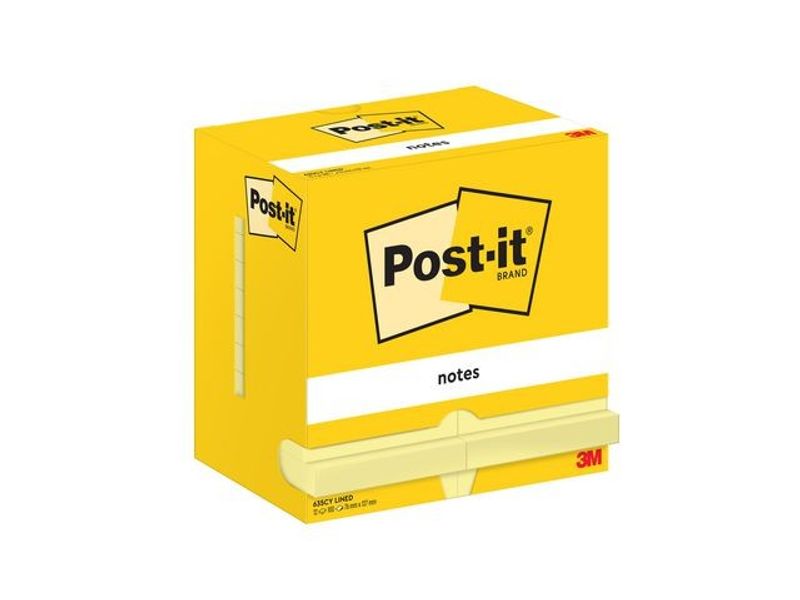 Notes POST-IT linjerat 76x127mm gul