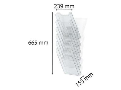 Broschyrställ EXACOMPTA 6 fack transp