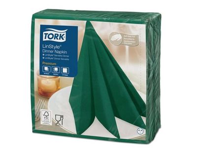 Servett TORK LinStyle grön 39x39  50/fp