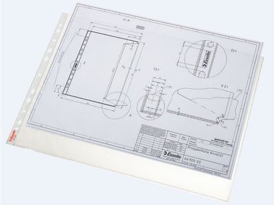 Plastficka ESSELTE A3L prägl 0,08mm50/fp