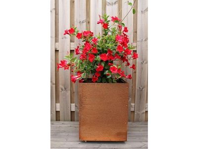 L-kruka med botten corten 45x45x55cm