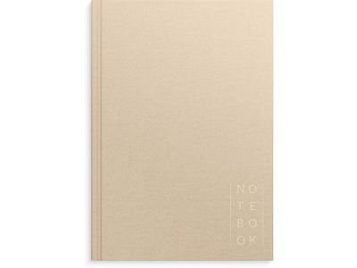 Ant.bok BURDE A5 textil linj beige
