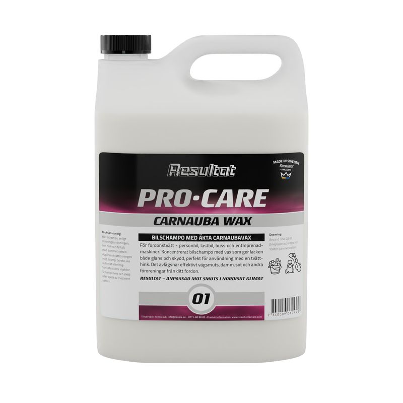 Bilschampo med vax PC01 RESULTAT PRO-WASH 5 L