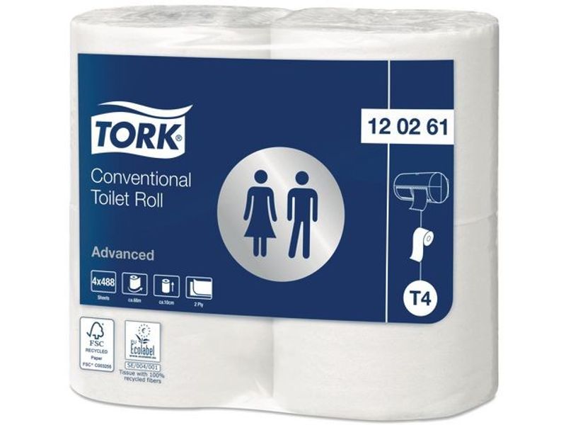 Toalettpapper TORK Adv T4 2-lag 4/fp