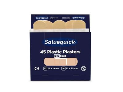 Plåster SALVEQUICK refill plast 45/fp