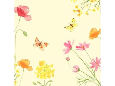 Servett Poppy D-soft 40X40cm 60/fp