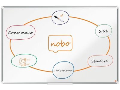 Whiteboard NOBO premium stål 150x100cm