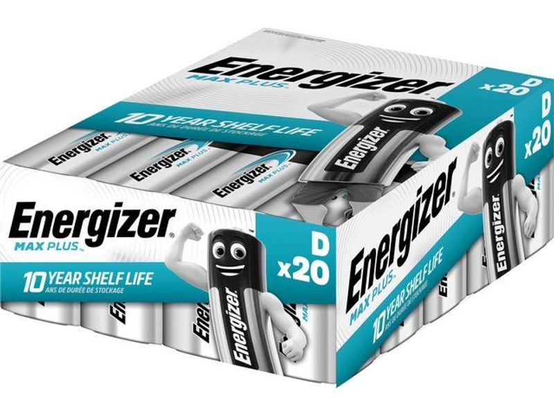 Batteri ENERGIZER Max Plus D 20/fp