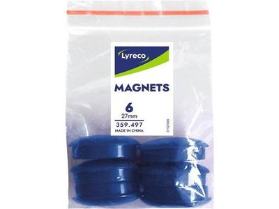 Magnetknappar LYRECO 27mm blå 6/fp