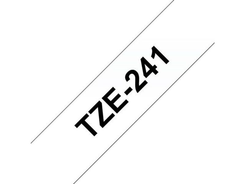 Tape BROTHER TZE241 18mm svart på vit